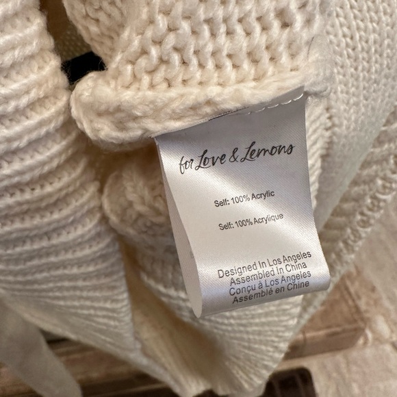 New💕For Love &Lemons Vera Cropped cutout sweater 💕 - Picture 8 of 11